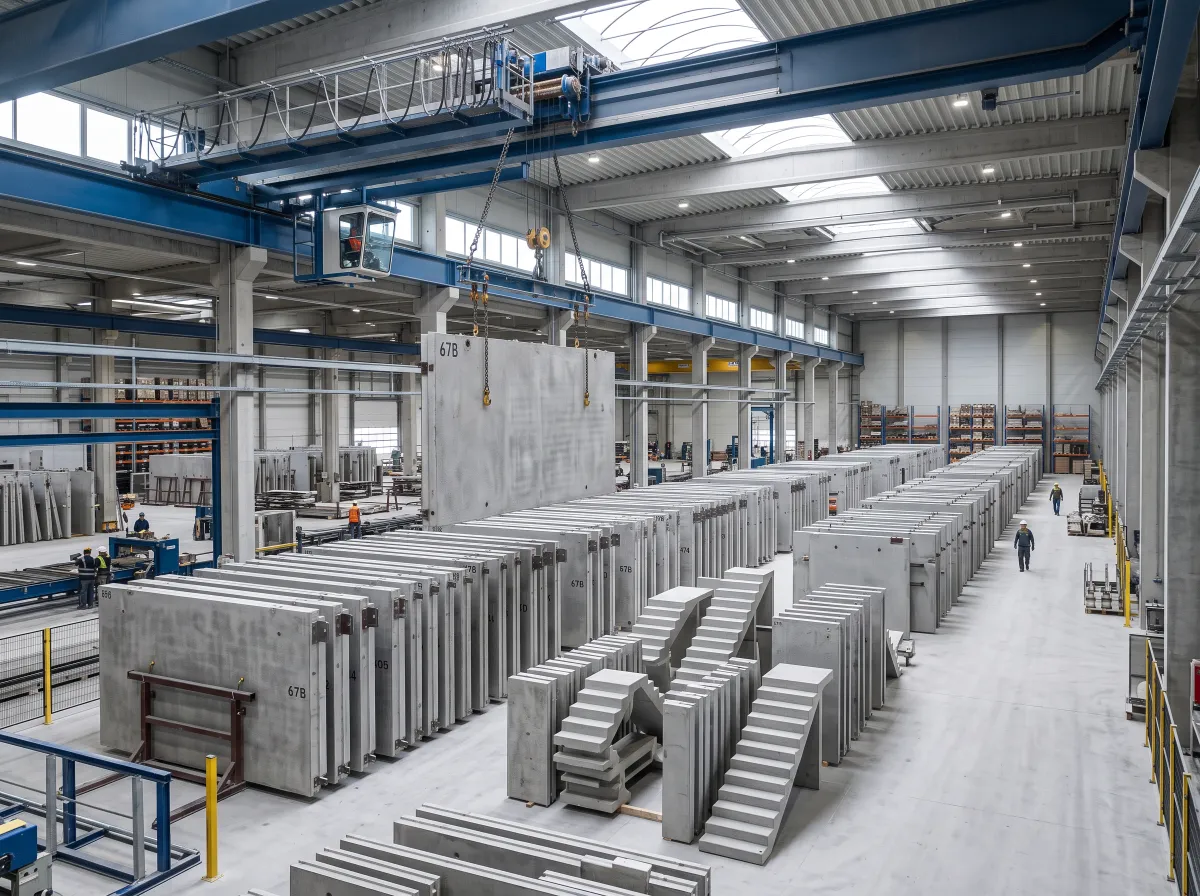 Bau von Betonfertigteilen